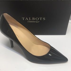 NWT Talbots Black Patent Leather